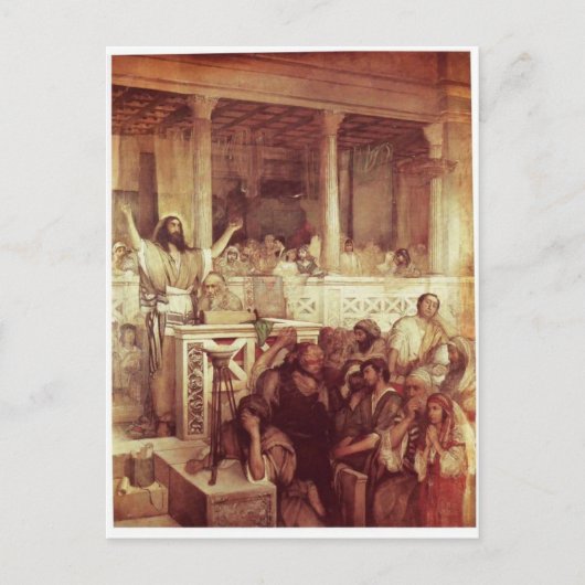 Christus Preaching in Capernaum c. 1878-79 Briefkaart (Voorkant)