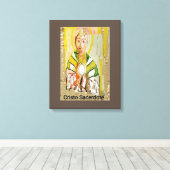 Christus Priest Stretched Canvas Print (Insitu (Houten vloer))