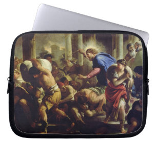 Christus Rijden de Merchants van de tempel Laptop Sleeve