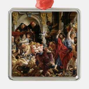 Christus Rijden de Merchants van de tempel Metalen Ornament