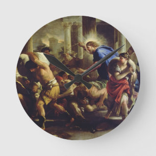Christus Rijden de Merchants van de tempel Ronde Klok