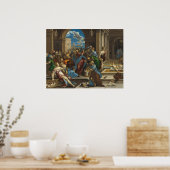 Christus schoonmaken - El Greco, Grieks Poster met (Keuken)