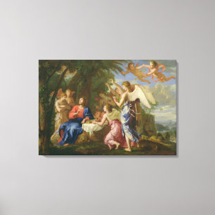 Christus Served by the Angels, c.1650 (olie op can Canvas Afdruk