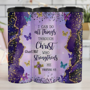 Christus Versterkt: Vlinders & Goud Thermosbeker