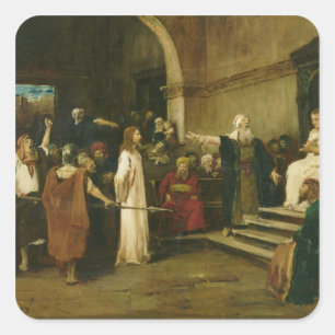 Christus voor de piloot, 1880 vierkante sticker