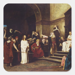 Christus voor piloot vierkante sticker