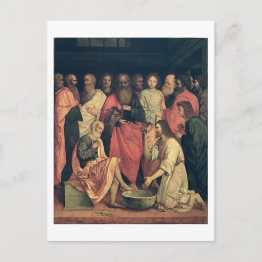 Christus Wast de voeten van de Disciples Briefkaart (Voorkant)