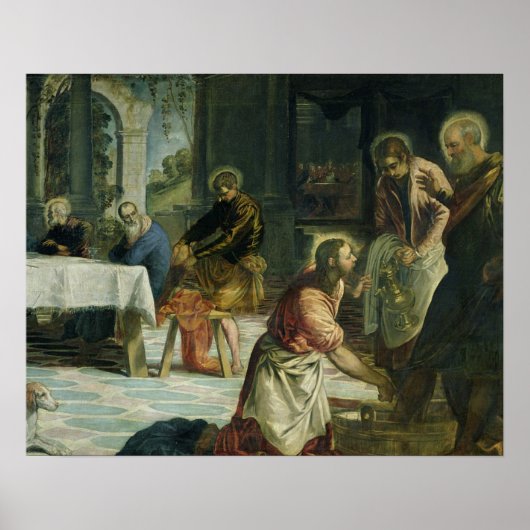 Christus Wast the Disciples' Feet, c.1547 Poster (Voorkant)