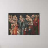 Christus Zegen de Kinderen Wall Art Canvas Print (Voorkant)
