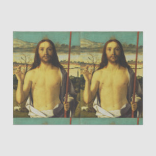 Christus zegent door Giovanni Bellini Tissuepapier