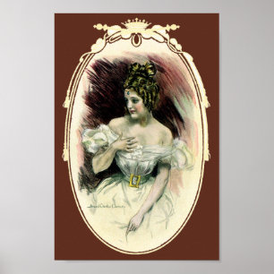  Christy Girl, Antiek Bridal-portret Poster