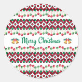 Chritmas Ronde Sticker (Voorkant)