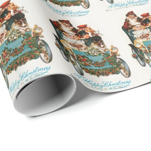 chritmas sneeuw en santa cadeaupapier (Rol Hoek)