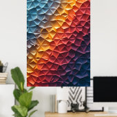 Chroma Fold: Geometrische Prisma Gradiënt Abstract Poster (Thuiskantoor)