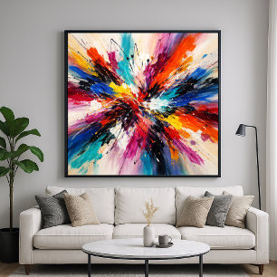 Chroma Kleur Barst - Abstracte Kunst Poster