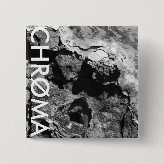 CHRØMA RUST BADGE VIERKANTE BUTTON 5,1 CM (Voorkant)