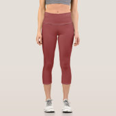 Chroma Textura - Ruby High Waisted Capri Leggings (Recto)