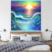 Chroma Zee zeegezicht Canvas Afdruk (Insitu (Slaapkamer))