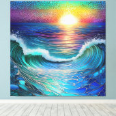 Chroma Zee zeegezicht Canvas Afdruk (Insitu (Houten vloer))