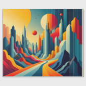 Chromatic Cityscape Cadeaupapier (Vlak)