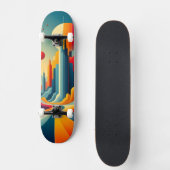 Chromatic Cityscape Skateboard (Voorkant)
