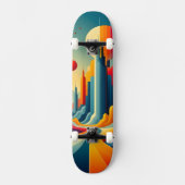 Chromatic Cityscape Skateboard (Voorkant)