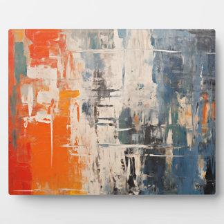 Chromatic Crossroads Abstract Digital Painting Fotoplaat