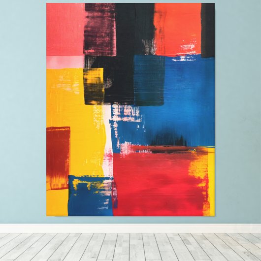 Chromatic Intersections Canvas Afdruk (Insitu (Houten vloer))