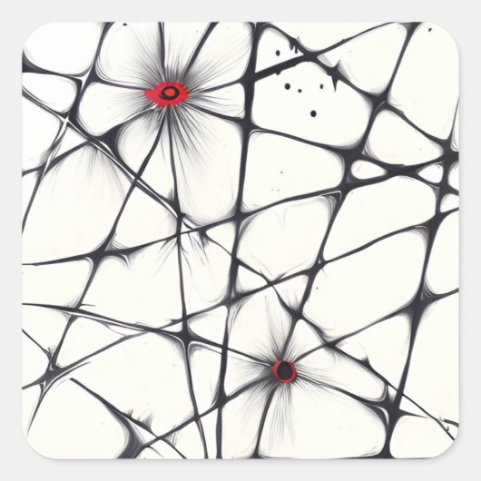 Chromatic Intersections Vierkante Sticker (Voorkant)