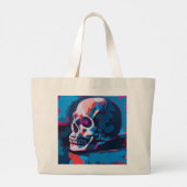 Chromatic Skull Painting Grote Tote Bag (Achterkant)