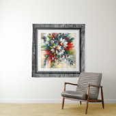 Chromatische bloesemuitbarsting wandkleed (In Situ (horizontaal))