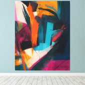 Chromatische Dwarsstromen Canvas Afdruk (Insitu (Houten vloer))