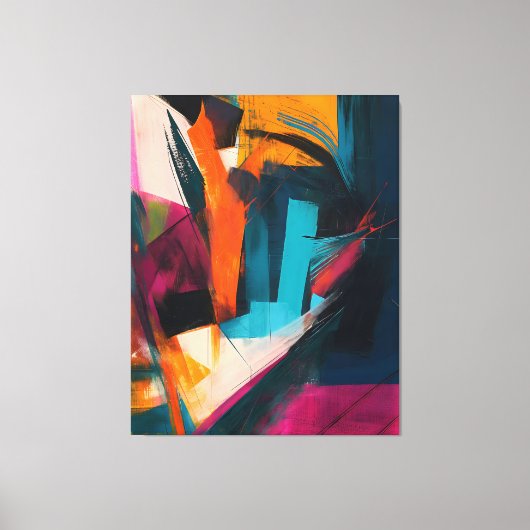 Chromatische Dwarsstromen Canvas Afdruk (Voorkant)