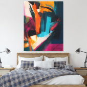 Chromatische Dwarsstromen Canvas Afdruk (Insitu (Slaapkamer))