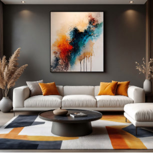 Chromatische explosie acryl wandkunst canvas afdruk