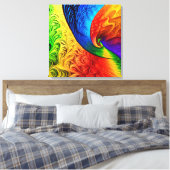 Chromatische genese canvas afdruk (Insitu (Slaapkamer))