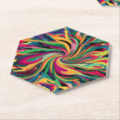 CHROMATISCHE HARMONIE: EEN PSYCHEDELISCHE DANS KARTONNEN ONDERZETTERS (Schuin)