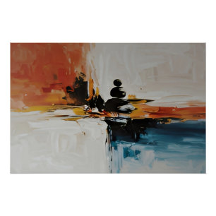 Chromatische horizon: symfonie van contrasten perfect poster