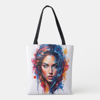 Chromatische muze – Neon Splash Portret Draagtas