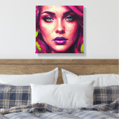 Chromatische Opname Uitgerekt Canvas Print (Insitu (Slaapkamer))
