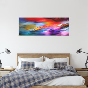 "Chromatische stromingen" Hedendaags Abstract Canvas Afdruk