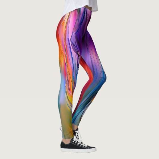 "Chromatische stromingen" Hedendaags Abstract Leggings (Rechts)