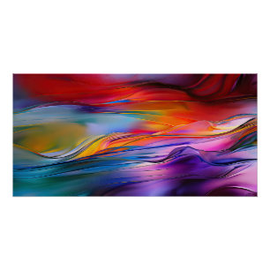 "Chromatische stromingen" Hedendaags Abstract Perfect Poster