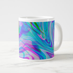 Chromatische Vloeistof Kleurrijk Abstract Patroon Extra Grote Beker