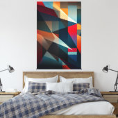 Chromatische vormen - Abstracte geometrische kunst Canvas Afdruk (Insitu (Slaapkamer))