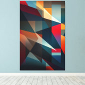 Chromatische vormen - Abstracte geometrische kunst Canvas Afdruk (Insitu (Houten vloer))