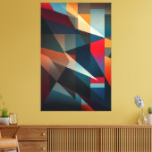 Chromatische vormen - Abstracte geometrische kunst Canvas Afdruk (Insitu (Woonkamer))