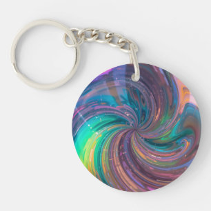 Chromatische vortex sleutelhanger