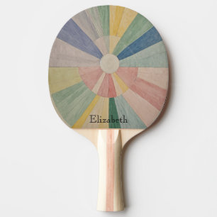Chromatische Whirl: Abstracte pastel kleur wielen Tafeltennisbatje