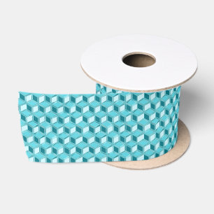 Chrome 3-d boxen - turquoise / aqua lint